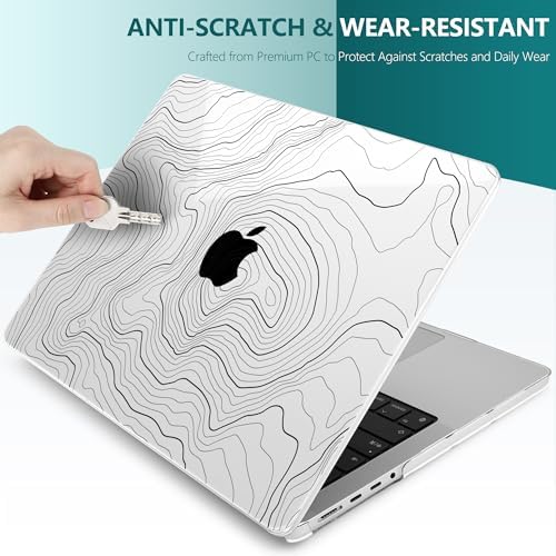 DONGKE Compatible with MacBook Pro 16 Inch Case (2026-2021 Release, M5 M4 M3 M2 M1 Pro/Max Chip), Plastic Hard Shell with Keyboard Cover & Screen Protector for MacBook Pro 16", Clear Maps - Image 7