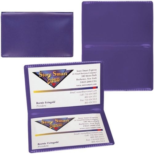 StoreSMART - Metallic Violet Folding Business Card Holders - 25 Pack - Polypropylene Plastic (RPP2915MV-25) - Image 3