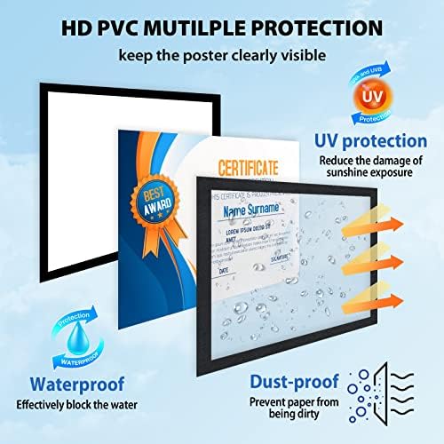 11"x 17" Self Adhesive Sign Holder, Double Sided Window Display Frame with Clear PVC and Strong Magnetic for Office/Home/Store/Door/Glass/Wall (Black, 20Pack) - Image 3