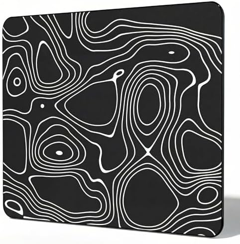 Glass Mousepad, 13x16 inch Black Tempered Glass Gaming Mouse Pad by Unknown