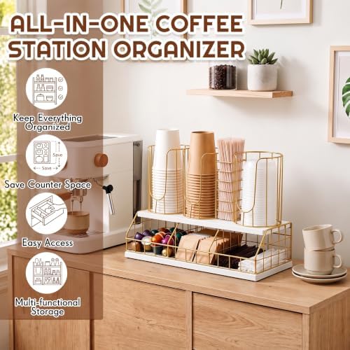 Geelin 18oz Adjustable Coffee Cup Dispenser with Wooden Base - Image 4