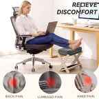 Adjustable Foot Rest Under Desk at Work, 16.6" Wide Wooden Ergonomic Footstool with 3 Height Options, Velvet Cushion, Non-Slip EVA Stepping Surface & Posture Support for Office, Home & Gaming - Image 3