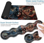Desk Mat, Mouse Pad with Wrist Rest, 4-in-1 Large Mouse Pads for Desk, Ergonomic Mouse Pad and Keyboard Wrist Rest Gaming Keyboard Mat for Office,Skull American Flag - Image 3