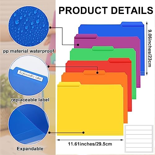 Estune Acrylic Vertical File Organizer Horizontal Triple File Folder Holder - Image 3