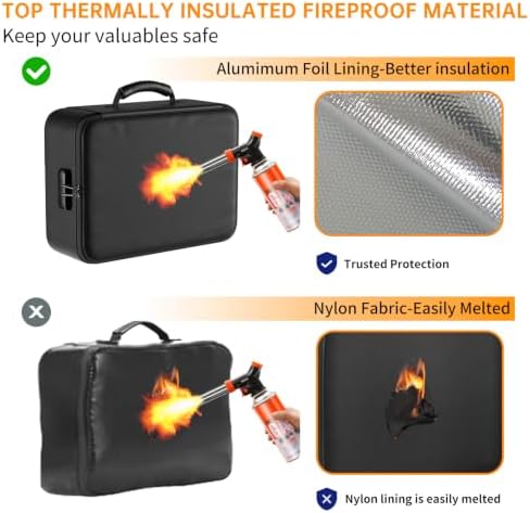 DocSafe 5200°F Fireproof Document Organizer Box with Lock, Heat Insulated - Image 4