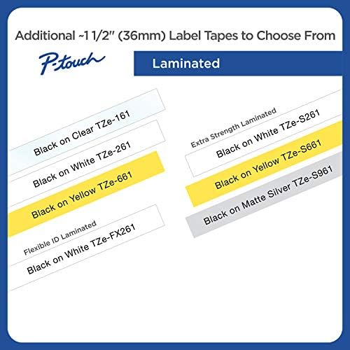 Brother Genuine P-Touch TZE-261 Tape, 1 1/2" (36 mm) Standard Laminated P-Touch Tape, Black on White, Laminated for Indoor or Outdoor Use, Water-Resistant, 26.2 ft (8 m), Single-Pack - Image 4