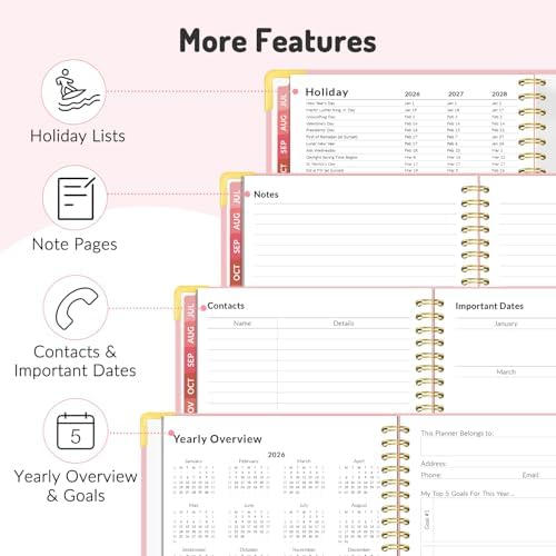Jul 2026 - Dec 2027 Planner, Forvencer 18 Month Planner 2026-2027, 8.5"x11" - Image 5