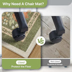 48"x60" Office Chair Mat for Hardwood Floor, Non-Slip Washable Sage Green - Image 5
