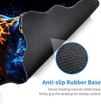 Desk Mat, Mouse Pad with Wrist Rest, 4-in-1 Large Mouse Pads for Desk, Ergonomic Mouse Pad and Keyboard Wrist Rest Gaming Keyboard Mat for Office,Fire Tiger - Image 4