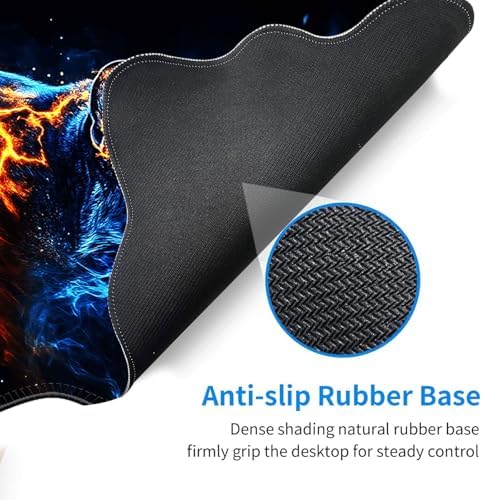Desk Mat, Mouse Pad with Wrist Rest, 4-in-1 Large Mouse Pads for Desk, Ergonomic Mouse Pad and Keyboard Wrist Rest Gaming Keyboard Mat for Office,Fire Tiger - Image 4