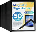 YixangDD 50 Pack Magnetic Sign Holder 8.5 x 11, Magnetic Paper Holder by YixangDD