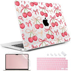 May Chen for M5 MacBook Air 13.6 Inch Case 2026 2025 2024-2022 Release M5 A3449 M4 A3240 M3 A3113 M2 A2681, Plastic Hard Shell Case for MacBook Air 13.6" with Retina Display, Cherries & Bows by MayChen