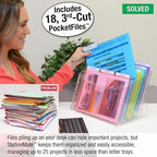 Ultimate Office Step UP File Desktop Organizer Plus 18 Color Poly Folders - Image 2