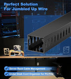 1.4"H x 1.6"W Cable Raceway, 12ft Under Desk Wire Management Channel, Black - Image 5