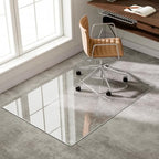 GLSLAND 47"x32" Tempered Glass Chair Mat Heavy-Duty Floor Protector for Carpet & Hard Floors Scratch-Resistant Office Computer Desk Mats Clear - Image 6