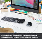 24 x 48 Inches Clear Desk Cover Protector Multifunctional Office Desk Pad Mat Blotter Plastic Table Cover Desktop Protector PVC Table Pad for Writing Desk Dining Coffee Table with Mouse Pad - Image 3
