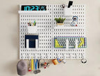 12 * 12in Pegboard Set, DIY Pegboard Combo Kit, Wall-Mounted Storage Organizer, Includes 4 pegboards and 18 Accessories, Suitable for Office, Gaming Room, Kitchen, and Decorative Display (White) - Image 2