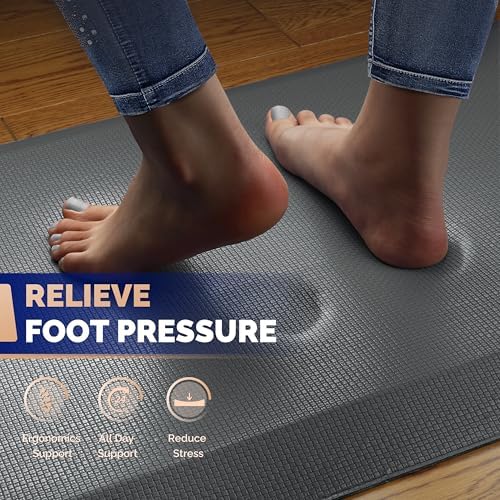 FEATOL Anti Fatigue Mat for Standing Desk & Kitchen Floor, 9/10 Extra Thick - Image 3