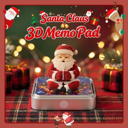 3D Calendar 2027,Time Piece Calendar 2027,3D Memo Pad,Tear Away Calendars,Santa Claus 3D Memo Pad Christmas Gift,New Year Gift (Christmas Santa Claus) - Image 2