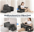 Lap Desk Pillow for Laptop, 2-in-1 Reading Pillow with Arm Rest for Lap - Image 3