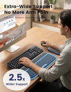 Vaydeer Extra Large Wide Wrist Rest Set for Keyboard and Mouse, Computer Ergonomic Wrist Support, Armrest Elbow Pad Mouse Rest, Typing Pain Relief Soft Memory Foam Desk Cushion for Office Work Gaming - Image 2