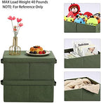 HOONEX Storage Bins with Lids for Organizing, Pack of 2, Storage Boxes with 2 Carrying Handles and Sturdy Heavy Cardboard, 16.5" L x 11.8" W x 7.5" H for Shoes, Books, Clothes, Olive - Image 2
