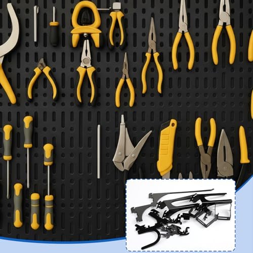 Zonon 52 Pcs Metal Wall Control Hooks Slotted Storage Panel Hooks Bulk - Image 5