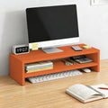 Solid Wood Monitor Stand Riser & Laptop Stand Desk Organizer - Office Accessories for PC Workspace, Computer Organization, Countertop Hutch Orange 19.7x7.9x5.2in by Unknown