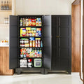 Letaya 71" H Metal Storage Cabinet with 2 Doors and 4 Shelves,Tall Kitchen Pantry Cabinets,Utility Pantry Organizers for Cupboard/Dining/Bathroom/Home Office/Garage (Black, 71" H x 16" D x 32" W) by LetayaMetalCabinets
