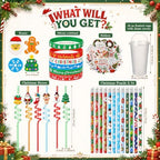Baderke 12 Sets Classroom Christmas Party Favors with Cups, Santa - Image 3