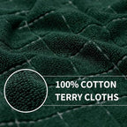 Homaxy Cotton Terry Kitchen Towels and Dishcloths Set of 10, Blackish Green - Image 6