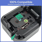 GREENCYCLE Compatible for Ptouch TZe-751 TZe751 AZE Tape 24mm 0.94 Inch 1" Black on Green Laminated Label Tape for PT2730 PT9600 PTD600VP PTD800W PTH500LI PTP700 PTP710BT PTP750W, 4 Pack - Image 2