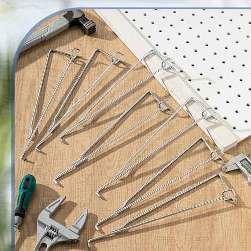 Shimeyao 20 Pcs 12 Inch Pegboard Shelf Brackets, Sliver - Image 6