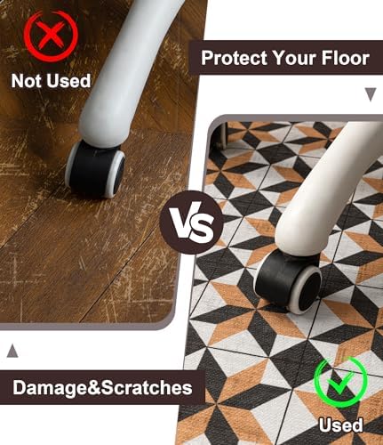 chakme Office Chair Mat for Hardwood Floor, 48"x36" Easy Glide Computer Desk Mat Protector for Rolling Chair Under Desk Rug Nonslip Backing, Machine Wash, (Plaid) - Image 4