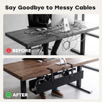 No Drill Under Desk Cable Management Tray, 36 Inch, Black - Image 5