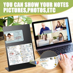 Magnetic Display Board - Desktop Metal Memo Board for Notes & Photos, 11x9.8 Inch Small Black Magnetic Bulletin Board, Includes Clips for Office, Room Decor (9.8 * 13.7inch, Count, 2) - Image 3