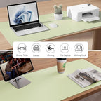 Aothia Faux Leather Desk Mat - Non-Slip PU Leather Desk Blotter, Waterproof Writing Surface, Large Desk Pad for Office & Home (Grass Green, 55" x 24") - Image 6