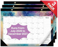 Taja 3 Pack of Desk Calendar 2026-2027, Jul 2026-Dec 2027, 17" x 12" by Taja