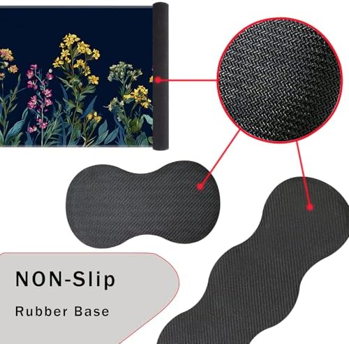 Keyboard Wrist Rest and Mouse Pad with Wrist Support Set Ergonomic Coaster,Memory Foam,Easy Typing Pain Relief,Large XL Desk Mat 31.5"x 11.8",Garden Flowers - Image 3