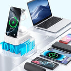 300W Charging Station for Multiple Devices Apple, Zutspzss 10 in 1 Wireless Charger for iPhone 17, GaN III USB C 65W PD Fast Charging Stand Dock for MacBook, Apple Watch&Airpods,White - Image 2