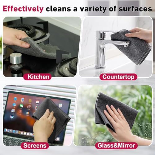 Genie Cloth Magic Cloth Genie Magic Cleaning Cloths 5-Pack, Reusable Microfiber Cleaning Cloth Without Fluff or Stripes Suitable for Windows,Mirrors, Stainless Steel, Kitchens, Cars, and Screens - Image 5