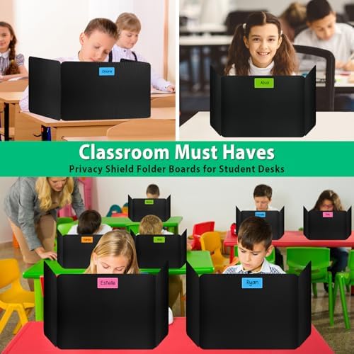 30 Pack Desk Dividers for Students, Waterproof Durable Plastic Testing Dividers Privacy Folders for Classroom, Easy to Clean, Desk Privacy Panel Classroom Shield Folder Boards Teacher Supplies - Image 4