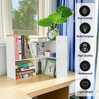 PAG-Mass Desktop Bookshelf Freestanding Wooden Countertop Bookcase Accessories Organizer Display Rack Dorm Desk Storage Shelf - Image 5
