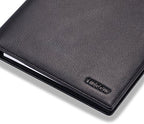 HISCOW Slim Leather Junior Padfolio, 5x8 Notepad Cover, Classic Black - Image 7