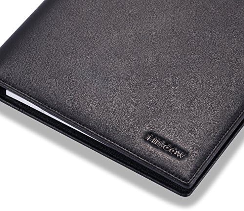 HISCOW Slim Leather Junior Padfolio, 5x8 Notepad Cover, Classic Black - Image 7