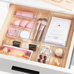Vtopmart 15 PCS Clear Plastic Drawer Organizers Set, Vanity Organizer Trays - Image 4