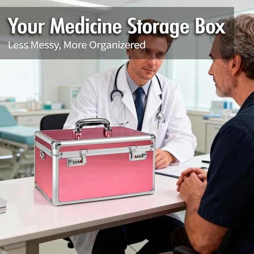 Rose Medication Combination Lock Boxes with Code Large - Image 3