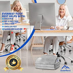 EverRest Foot Rest for Under Desk at Work – 3 Height Adjustable Ergonomic Footrest with Warm Feet Pocket, Firm Support Stool for Office Chair & Gaming, Washable Cover - Image 4