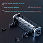 3-Speed Cross-Flow Laptop Cooler & Stand, USB Desk Fan for Overheating - Image 2