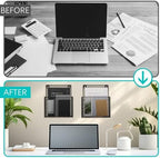 AmazingSpark 2 Pcs 12 Inch Metal Wall Magazine Holder High Pocket Mesh Hanging File Organizer Wall Mounted Storage Rack with Screws for Magazines Documents File for Office Home Organization(2.4 Inch) - Image 4